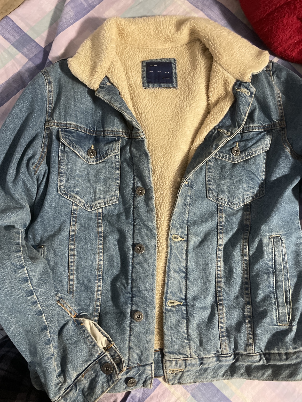 New Men Zara Jacket sheep fur