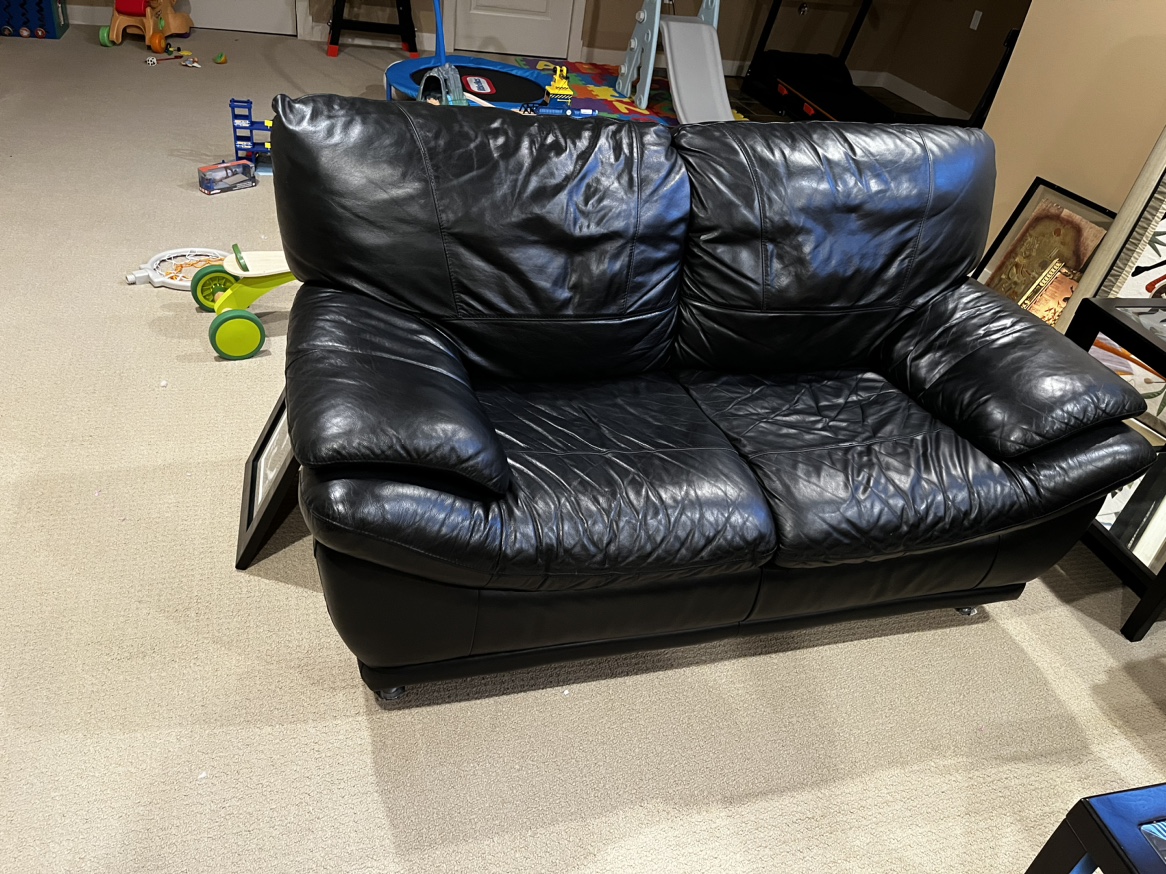 Beautiful leather sofa set - photo 2