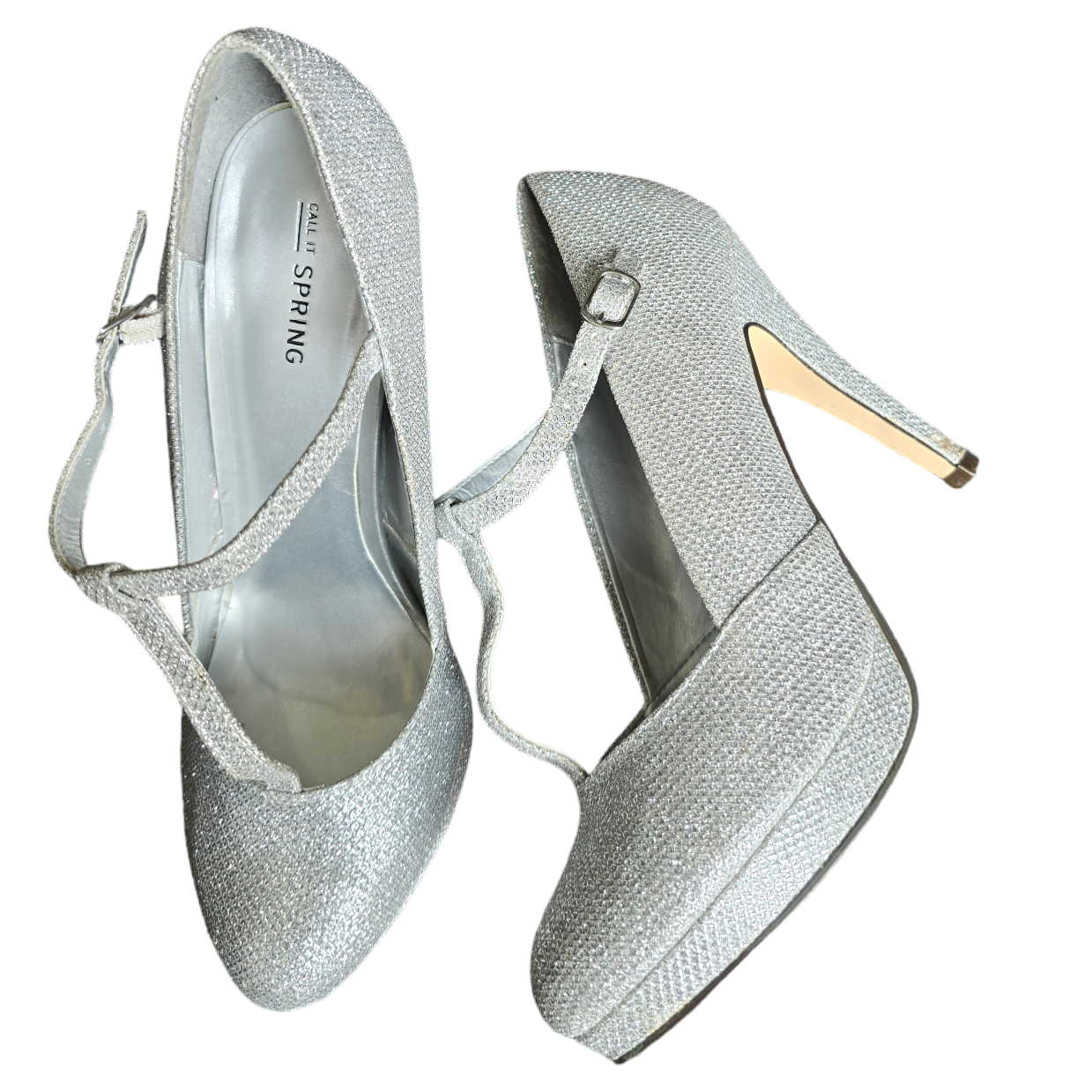 Call IT Spring Women silver pump  Heels Platform shoes. Size 9 - photo 3