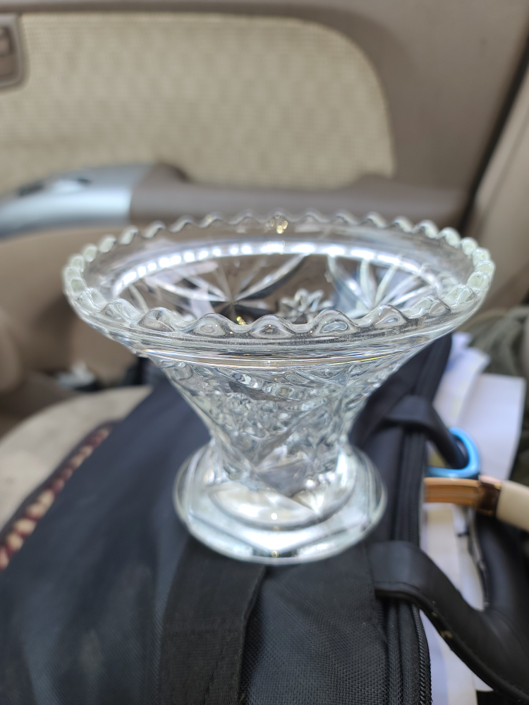 #freecycle glass candy dish