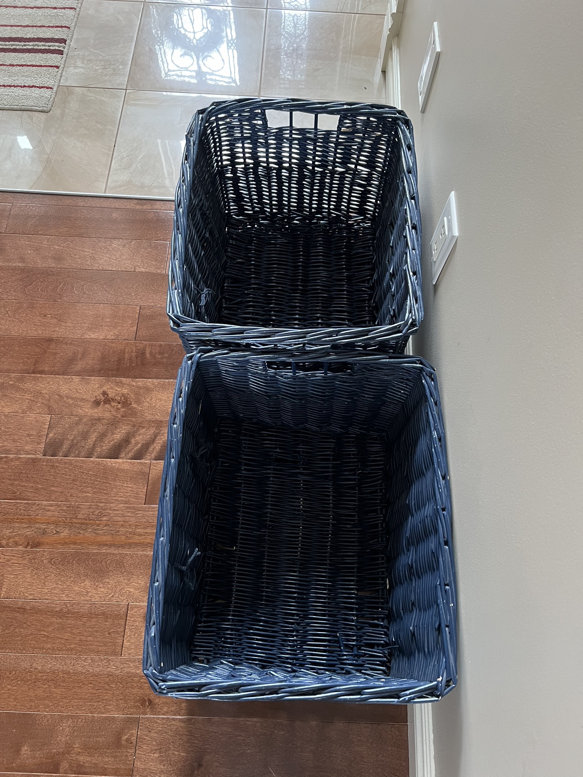 2 Blue Basket Organizers - photo 2