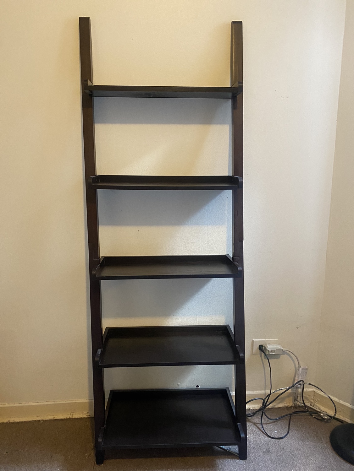 Espresso Leaning bookshelf - photo 2