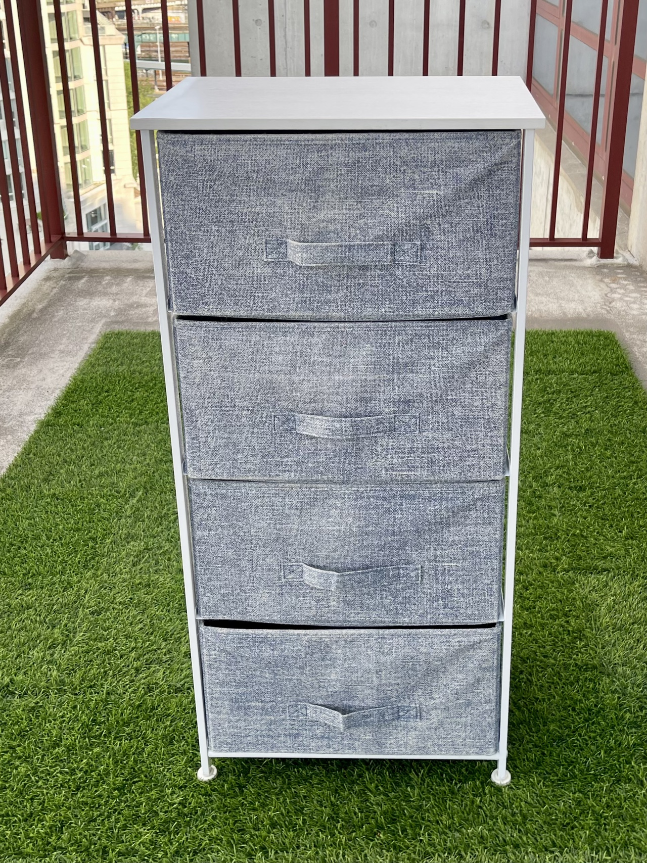 Tall Dresser Storage Tower Stand with 4 Removable Fabric Drawers - photo 2