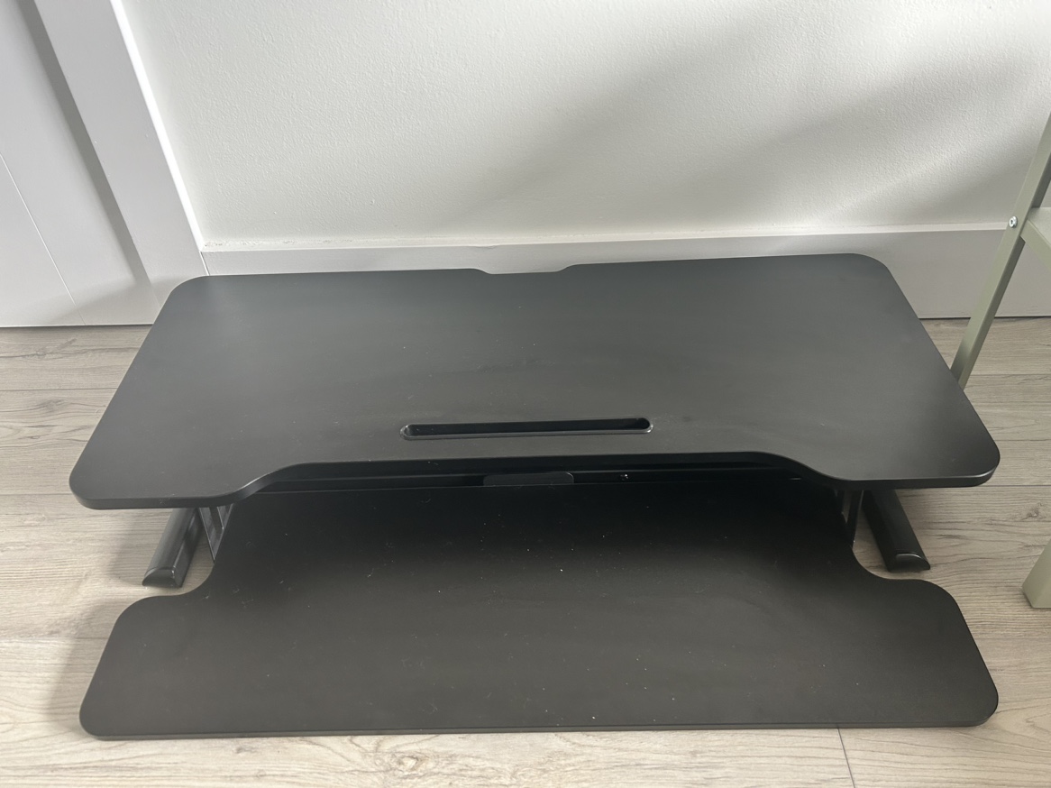 Black standing desk converter - photo 2