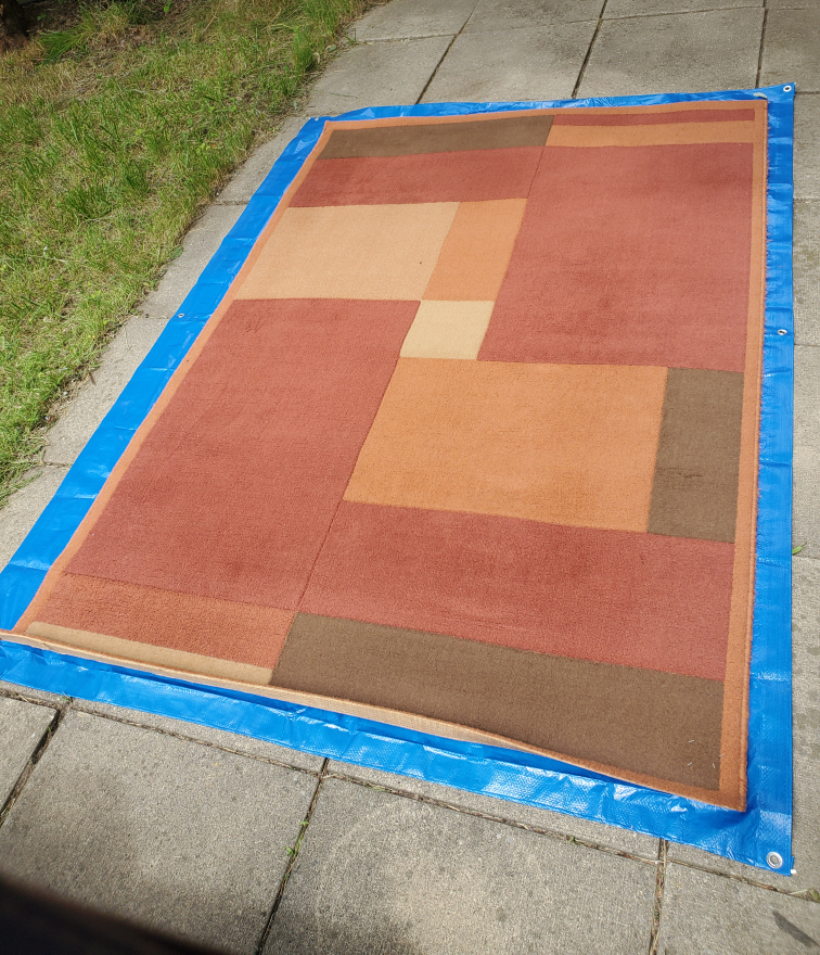 Red-orange rug