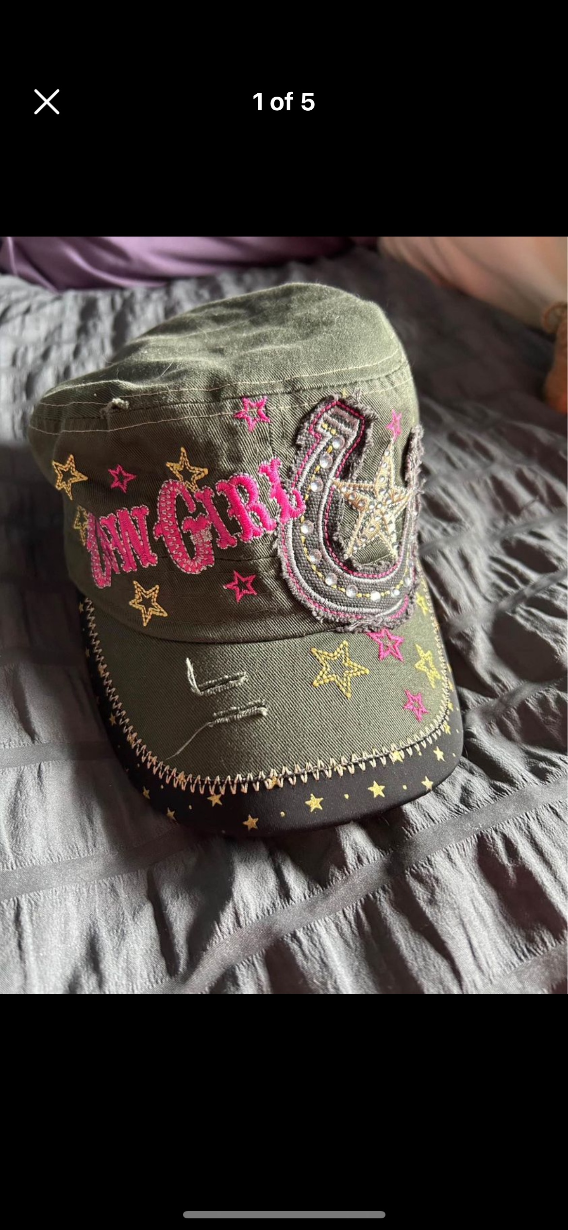 Cowgirl hat, flater top than ball cap thumbnail