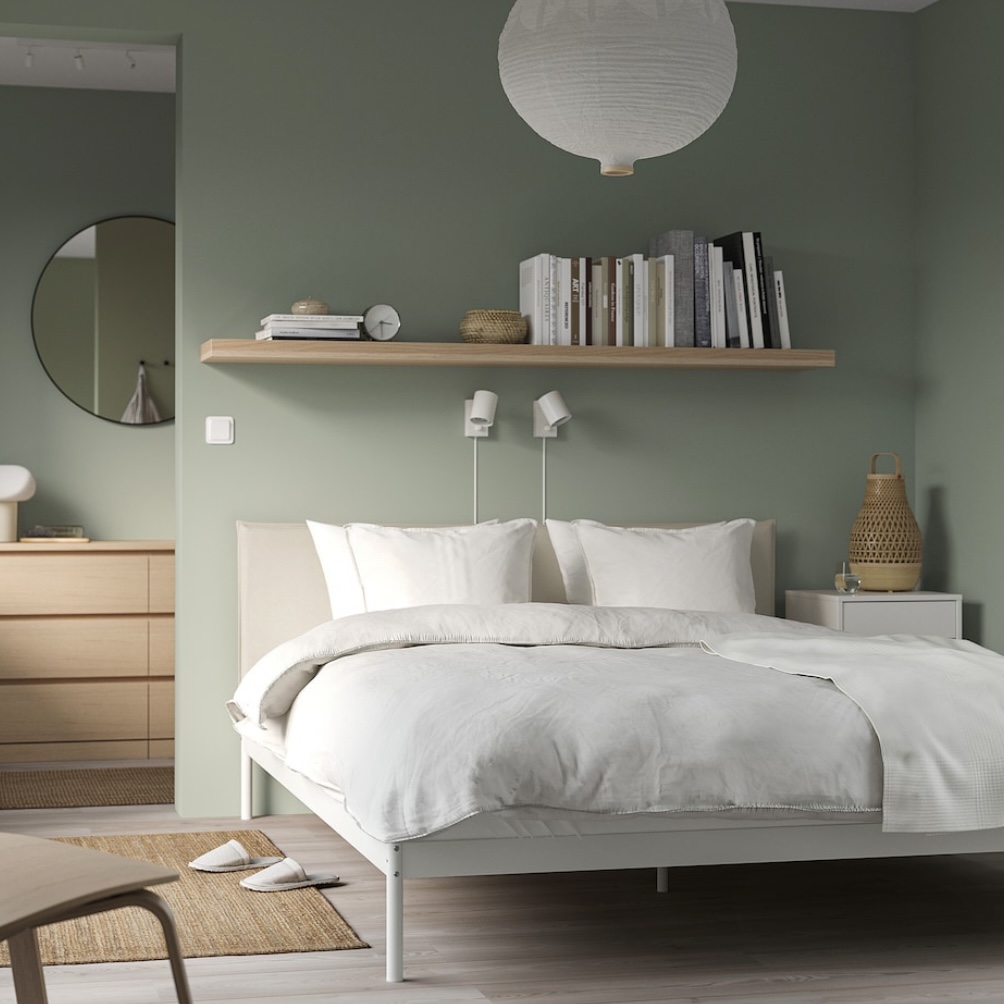 Bed with mattress