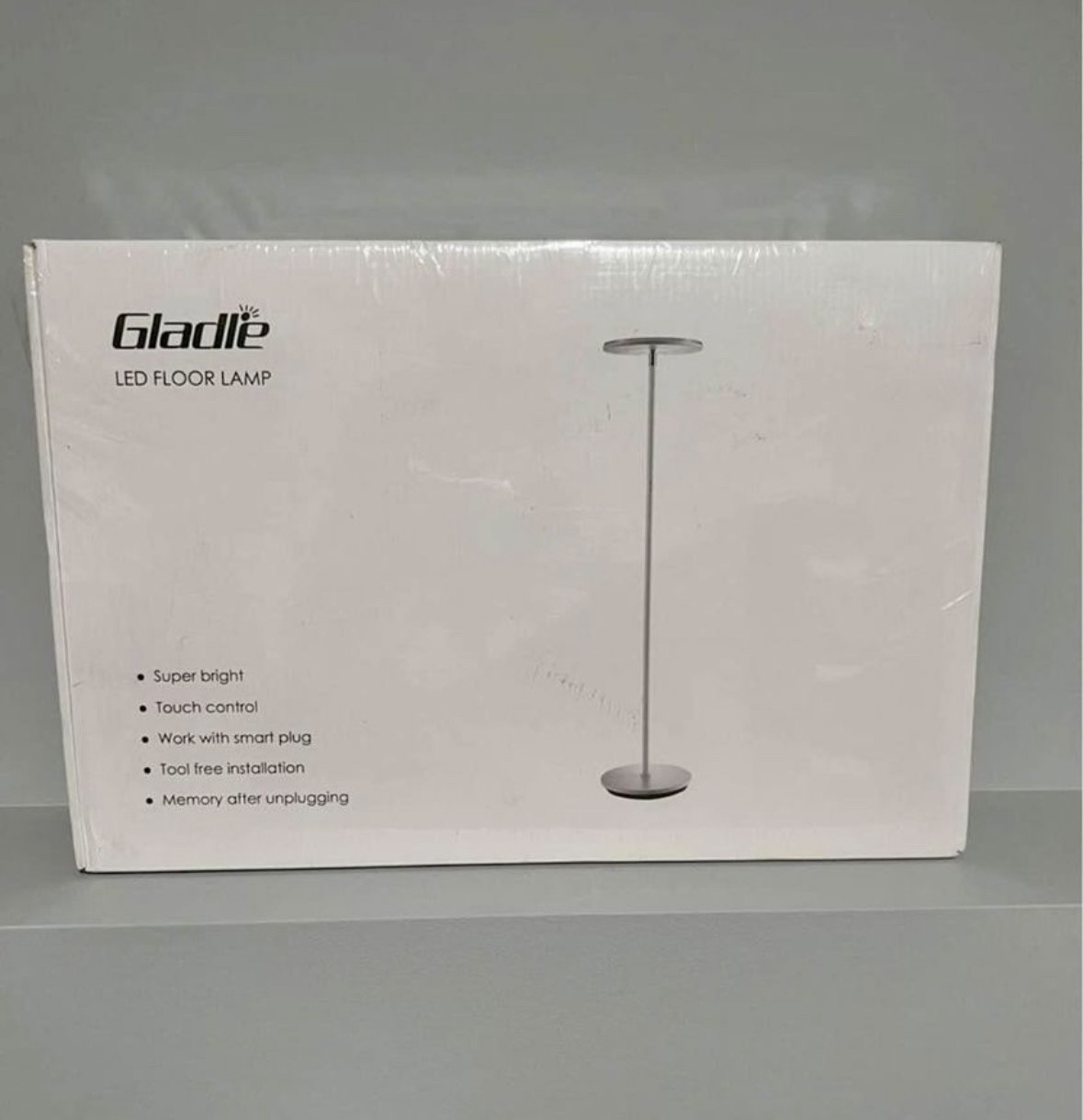 New LED Floor Lamp with Adjustable Reading Lamp 27W White