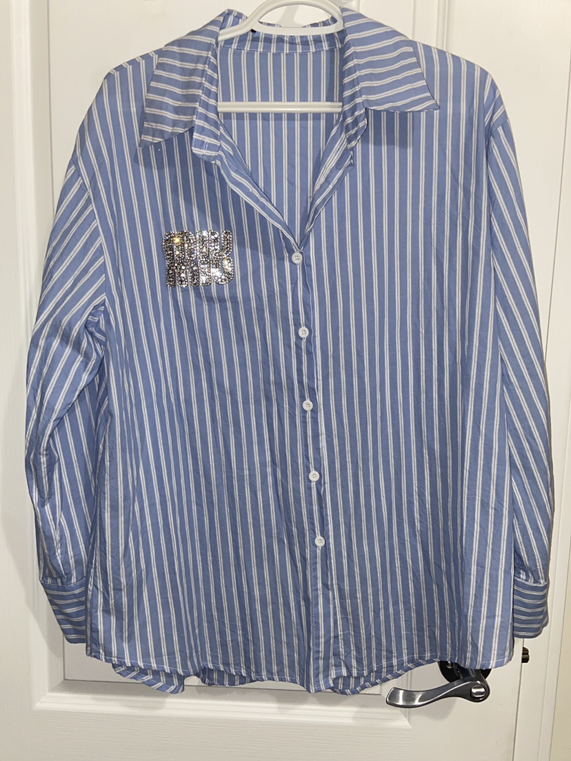 Miu miu button up (oversized or xl) thumbnail