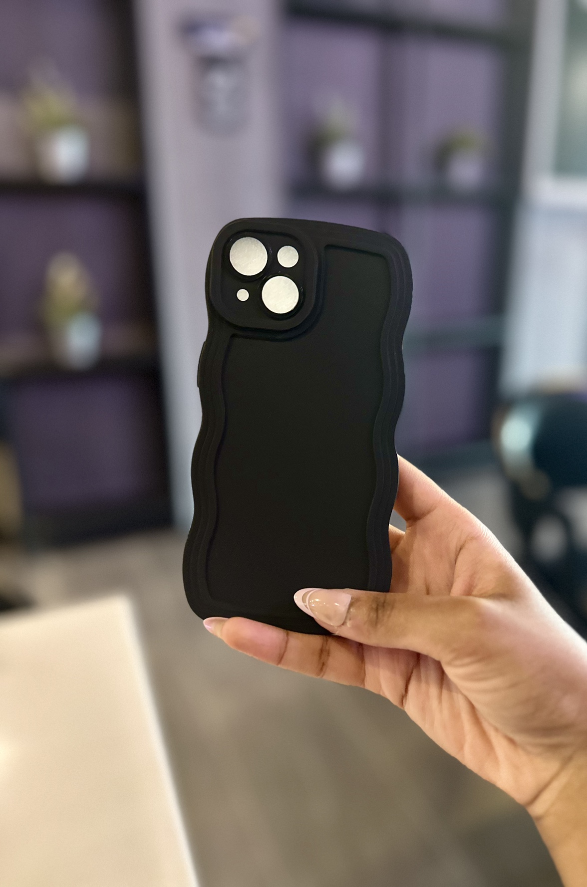 Wave Frame Case for iPhone 14 – Curly and Slim Shockproof Bumper - photo 4