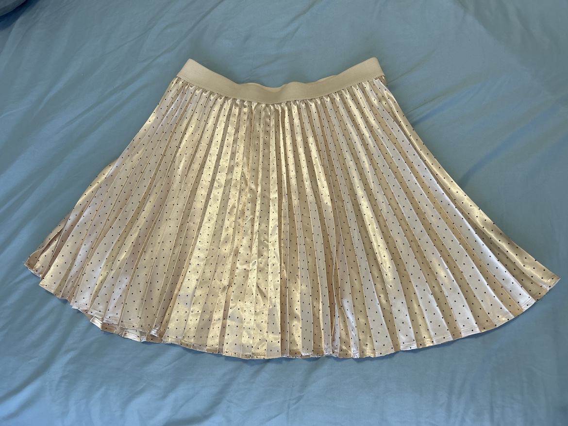 Silky Polka-Dotted Skirt