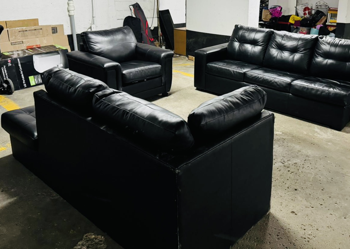 Black rather 7 seater sofa set