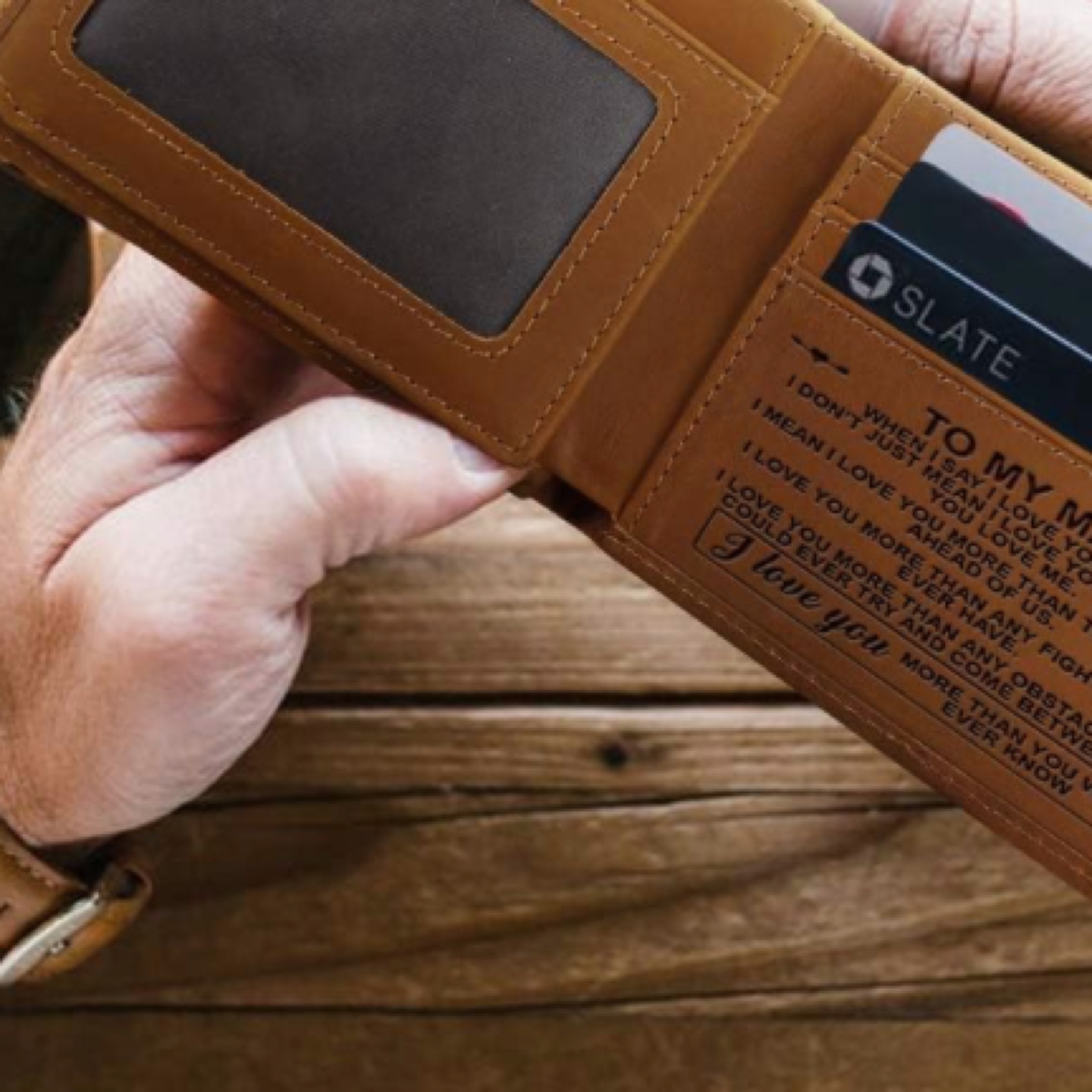 Engraved Leather Wallet brand new crosspost image indicator(5)