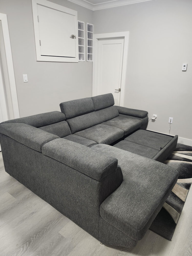 Grey Sectional Sofa with bed - photo 4