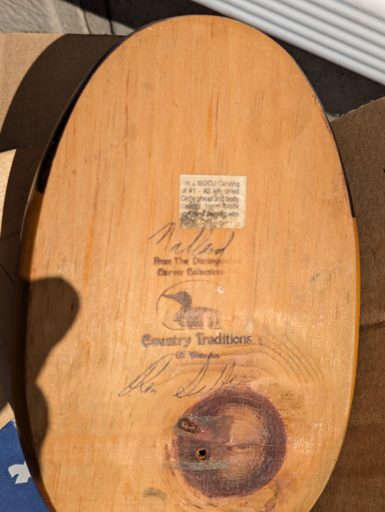 Hand crafted wooden ducks and loons - photo 4