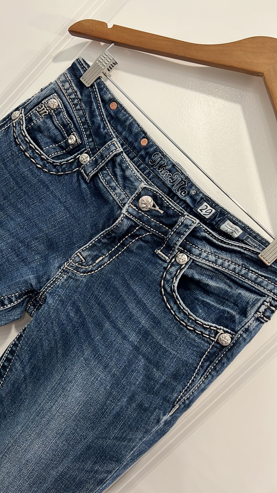 Y2K Miss Me boot cut jeans size 29 image indicator(3)