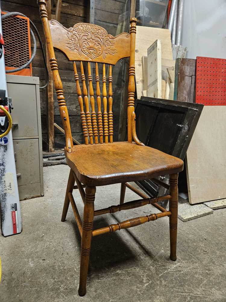 Antique- Press Back Side Chair thumbnail