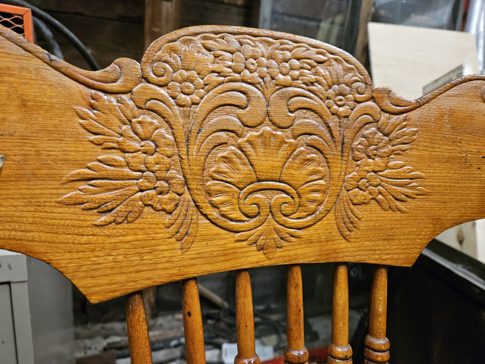 Antique- Press Back Side Chair image indicator(2)