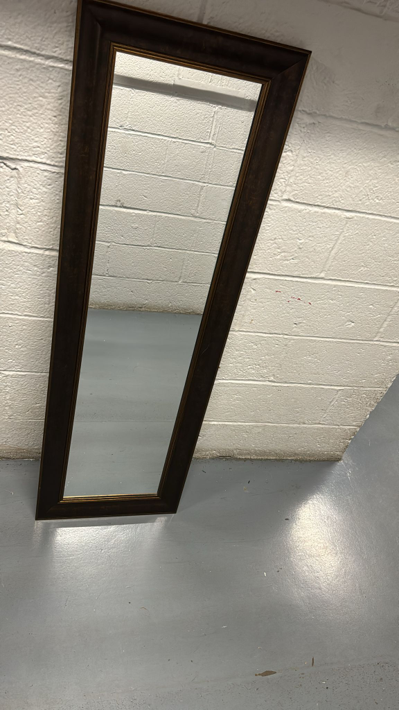 Stylish tall, slim standing mirror