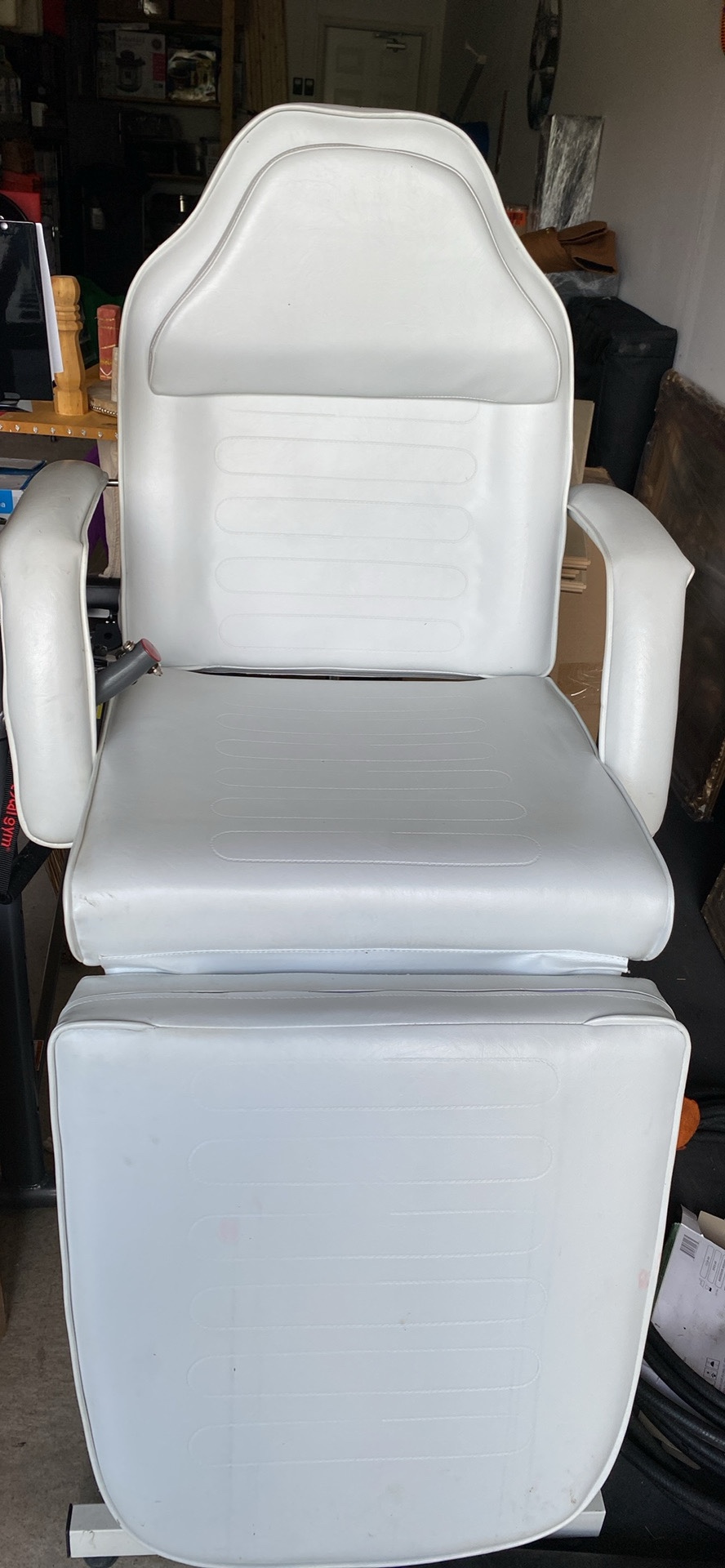 White massaging plus pedicure chair