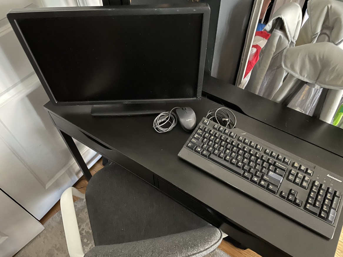 Computer Monitor, Keyboard and Mouse