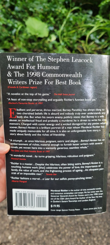 #freecycle Barney's Version by Mordecai Richler image indicator(2)