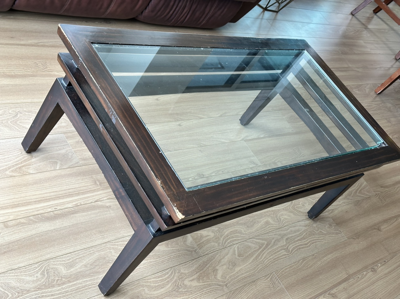 Modern Wood and Glass Table - photo 5