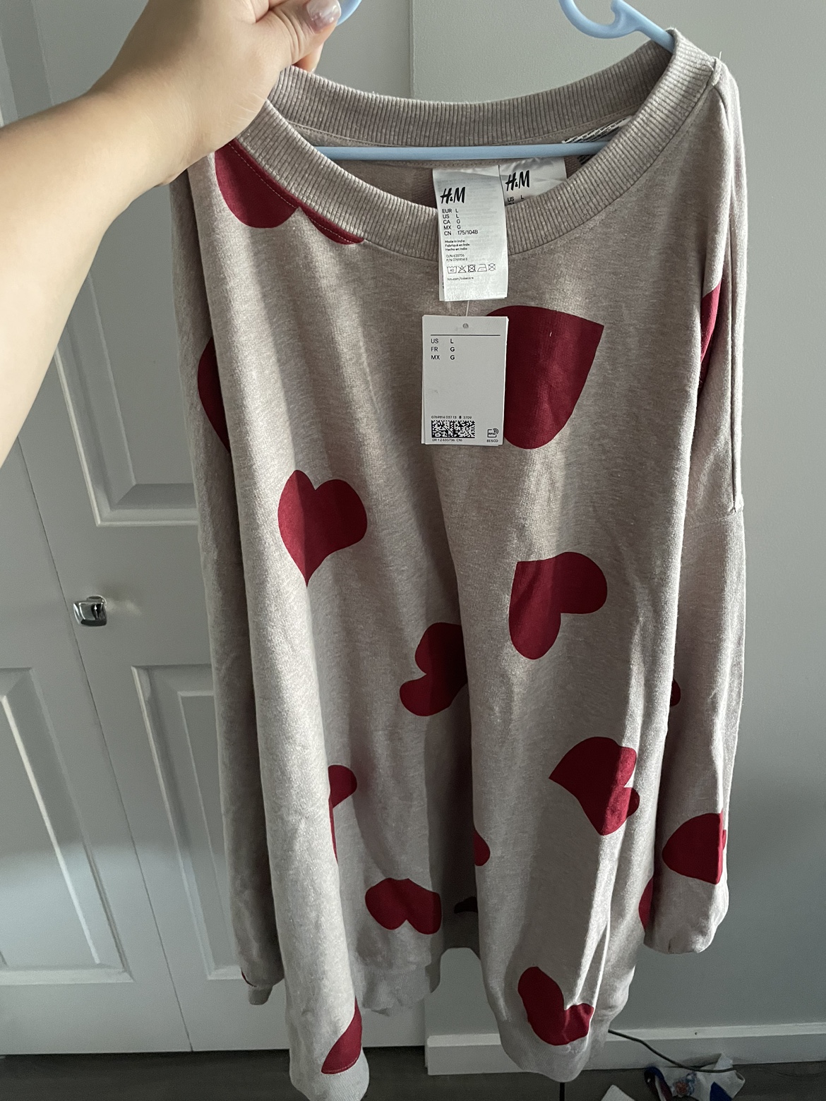 Oversized tunic Sweater with hearts! #freecycle