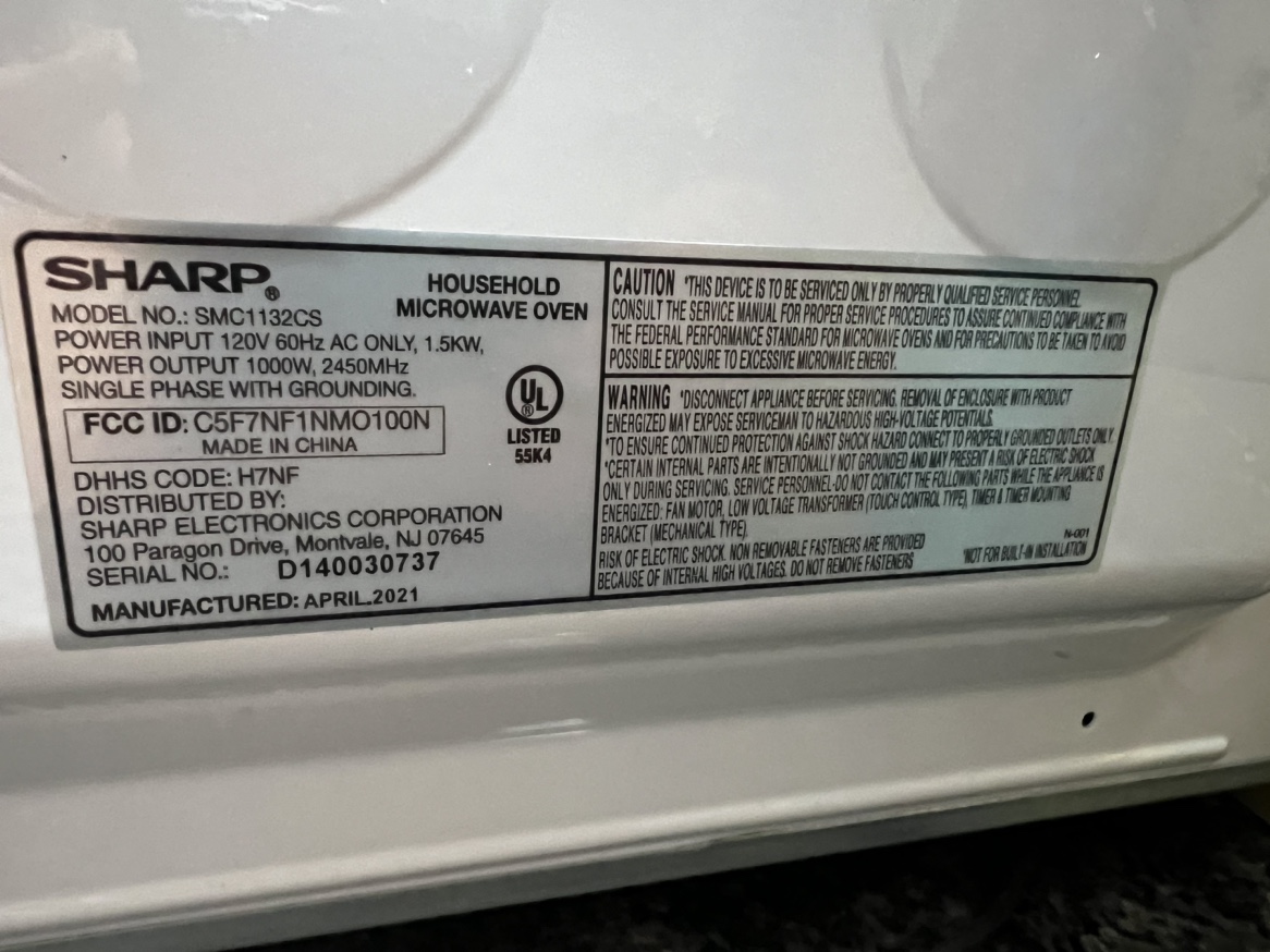 Microwave Sharp - photo 3