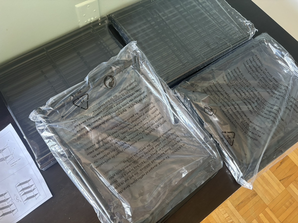 2PK 2 Tier Stackable Wired SHOE RACK image indicator(2)