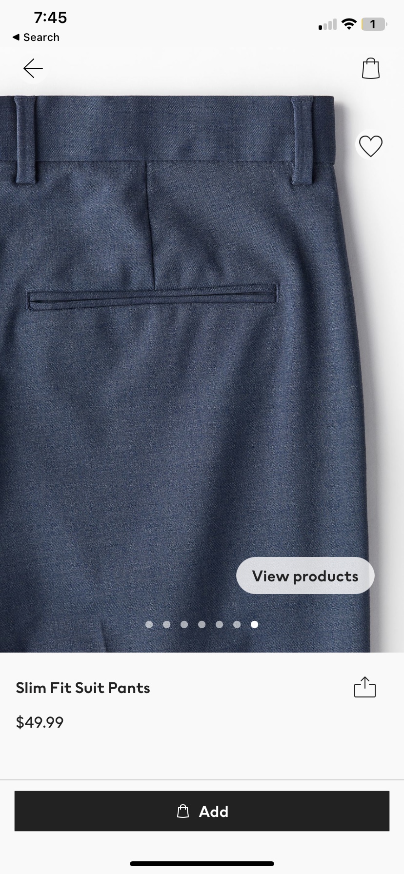 NWT H&M Grayish blue pants image indicator(2)