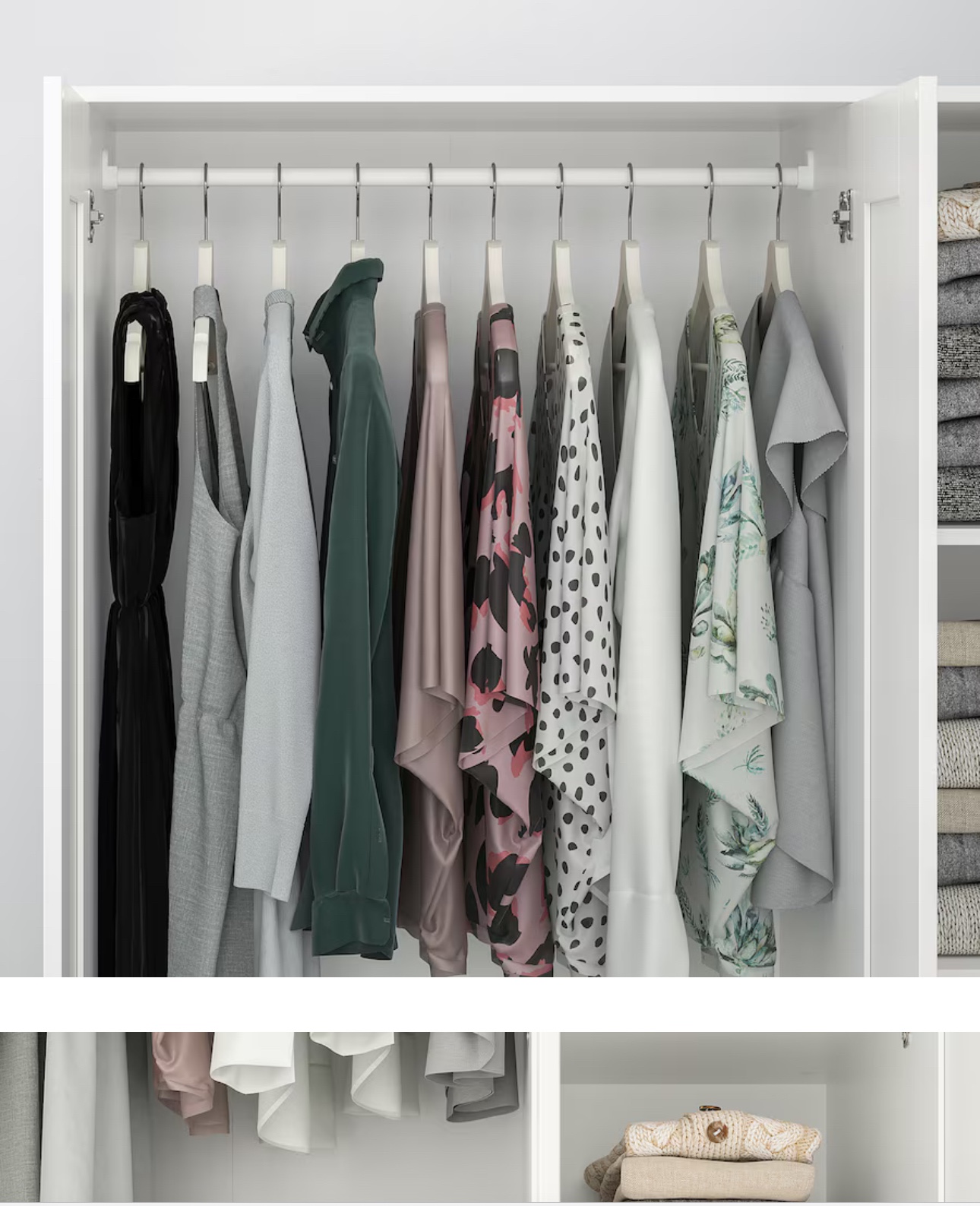 White Storage Cabinet - Wardrobe Closet - photo 4