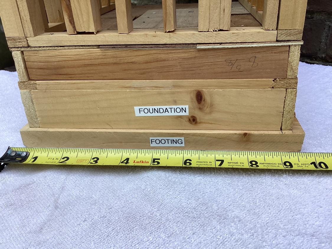 Model unfinished wood construction of a house ! image indicator(8)