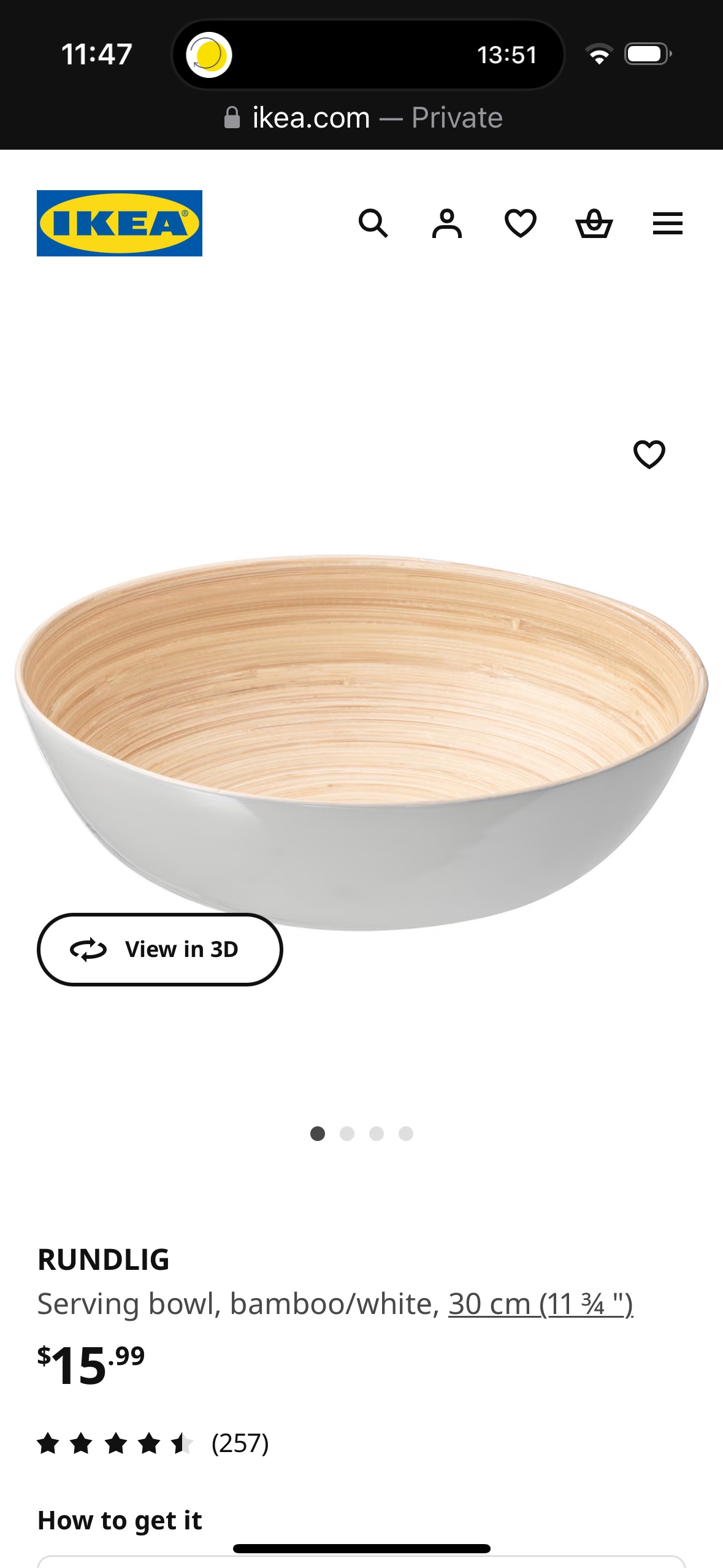 IKEA RUNDLIG serving bowl thumbnail