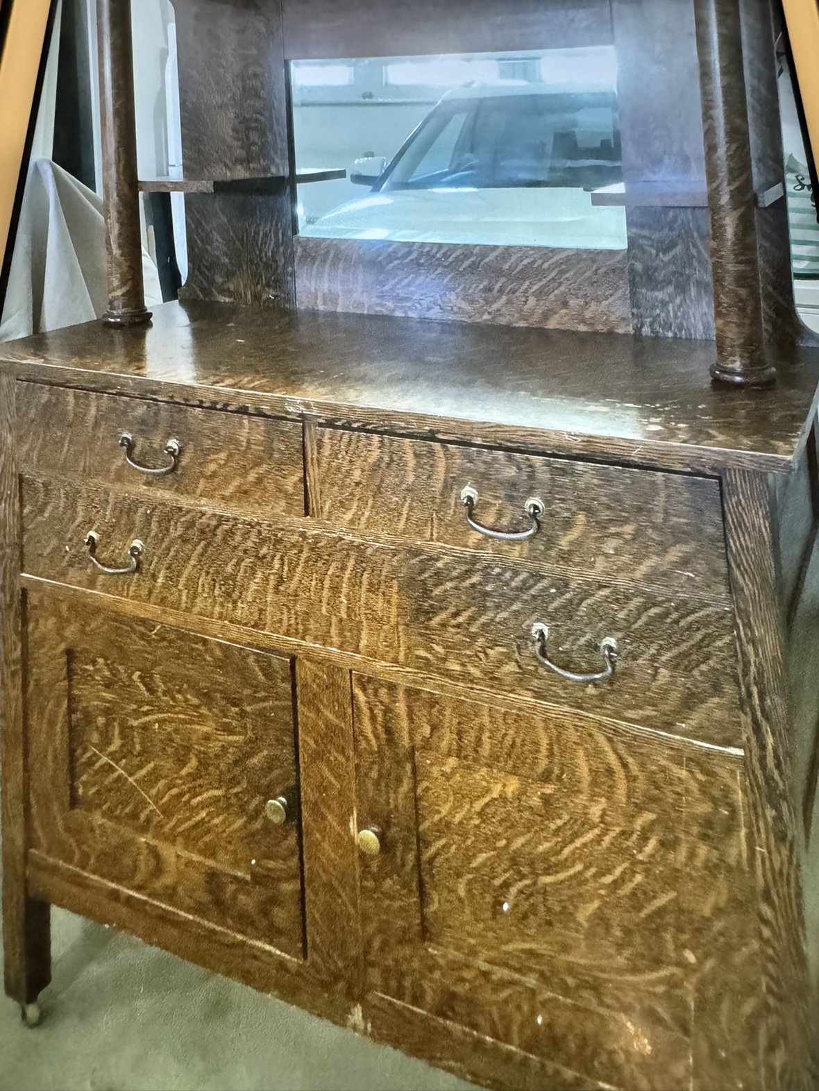 BARGAIN! Antique unique tiger stripe look cabinet ONLY $295