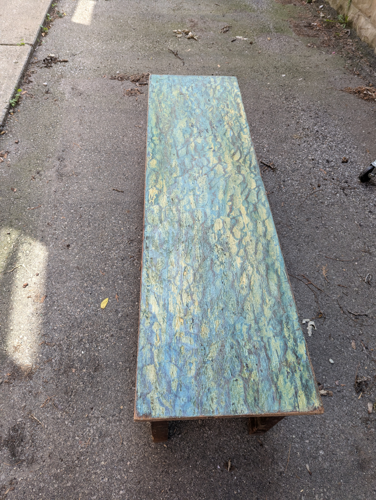 handcrafted wooden bench - photo 3