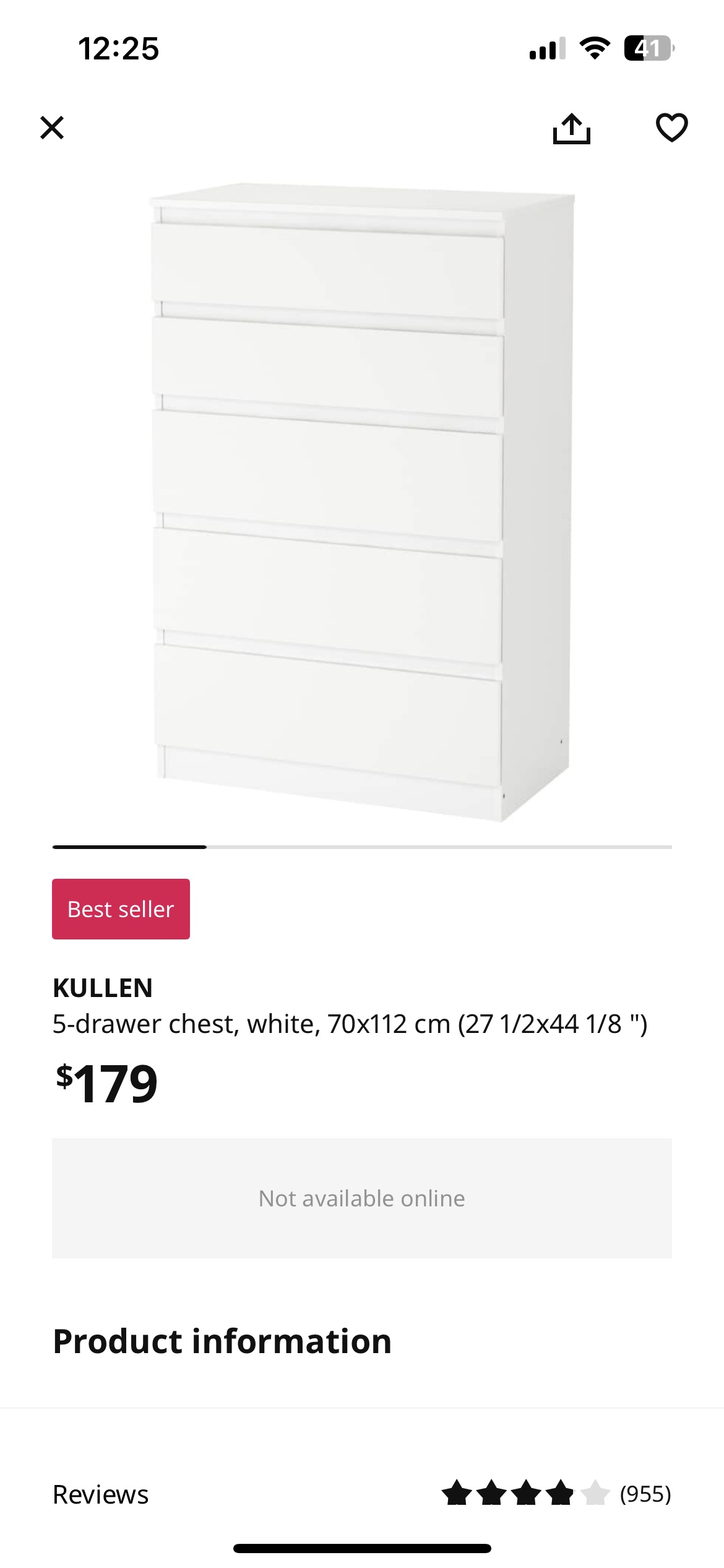 ikea 5 drawer - photo 2
