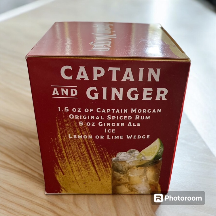 NEW Set of 2 Captain Morgan Bonus Rocks Glasses Rum Bar Party image indicator(6)