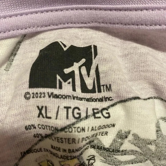 New without tags MTV purple crop top size XL - photo 3