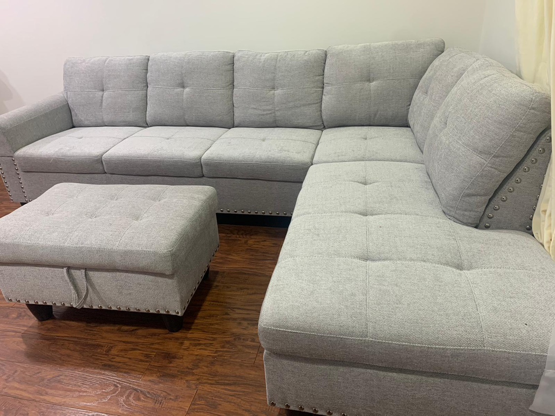 3 piece upholstered sectional - photo 2