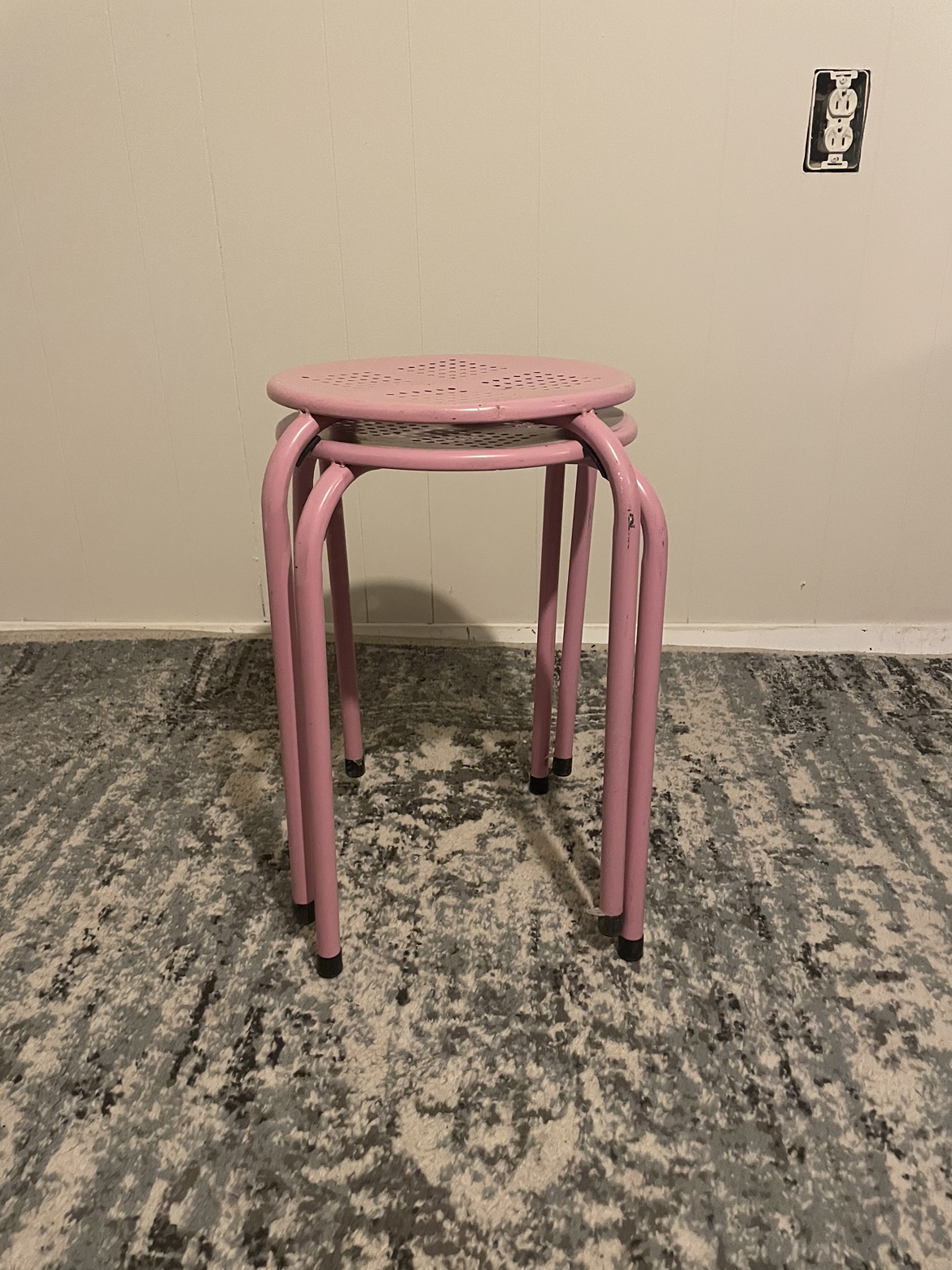 Pink stools
