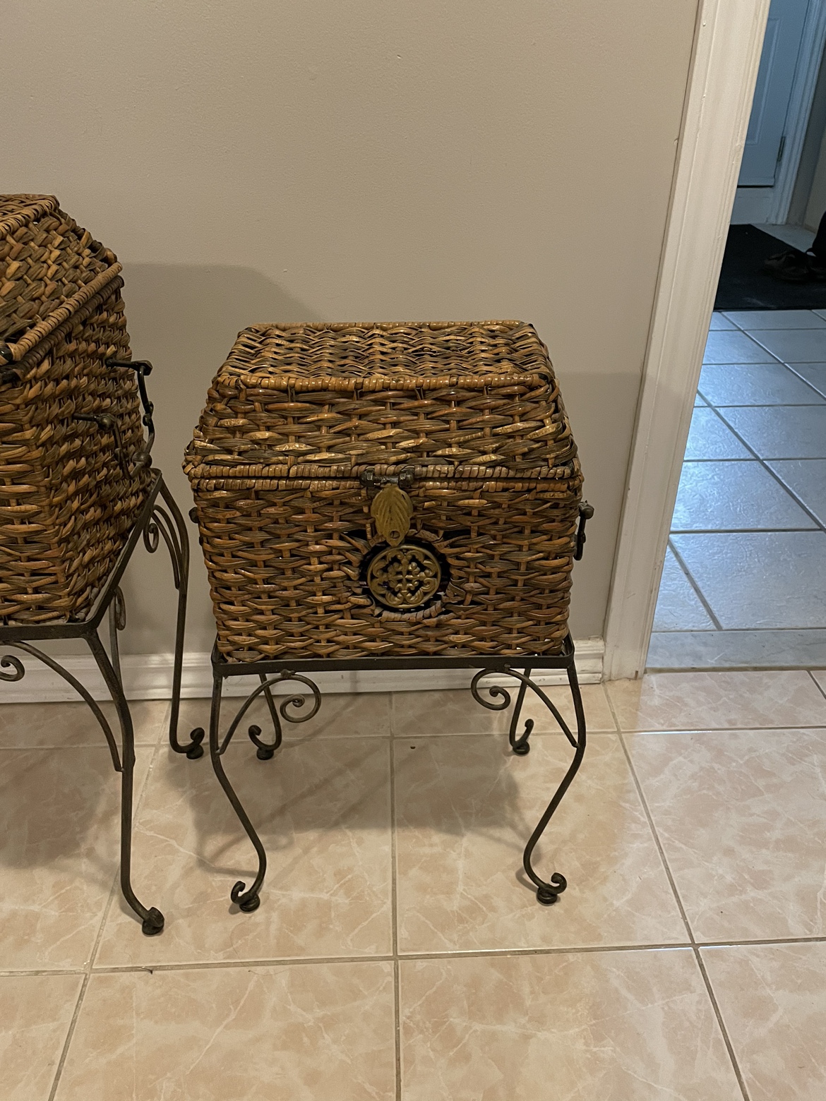 Two Piece Wicker Storage Baskets - photo 4