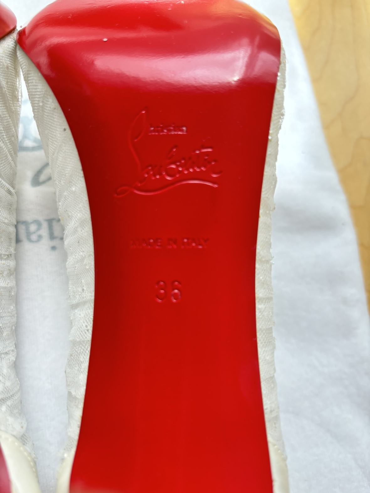 New Christian Louboutin Kate Draperia Bridal Shoes image indicator(2)