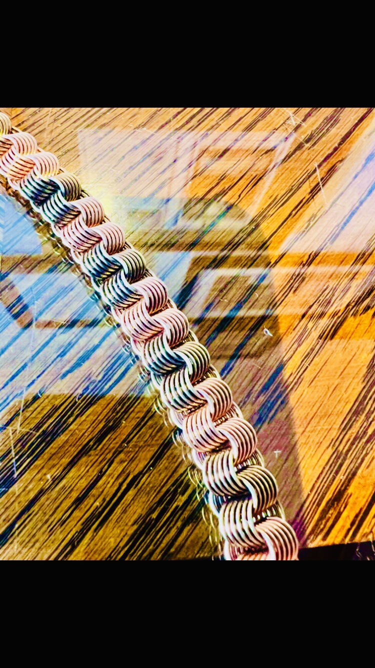 VINTAGE 12k GOLD FILLED TWO TONE 1950s CHOKER / NECKLACE image indicator(4)