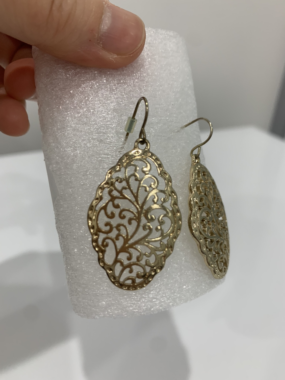 Gold Filigree Earrings (imitation) #freecycle - photo 2