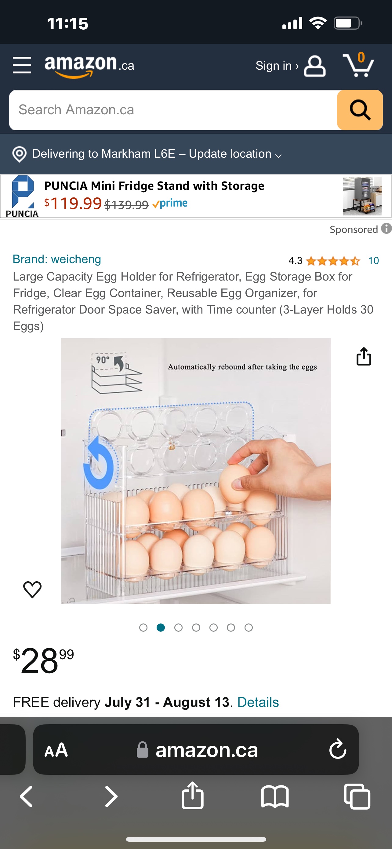Egg shelf organizer image indicator(2)