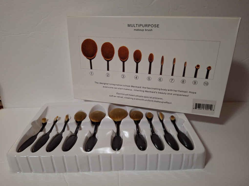 Silver Star Mermaid Multi-purpose Brushes 10pcs image indicator(3)