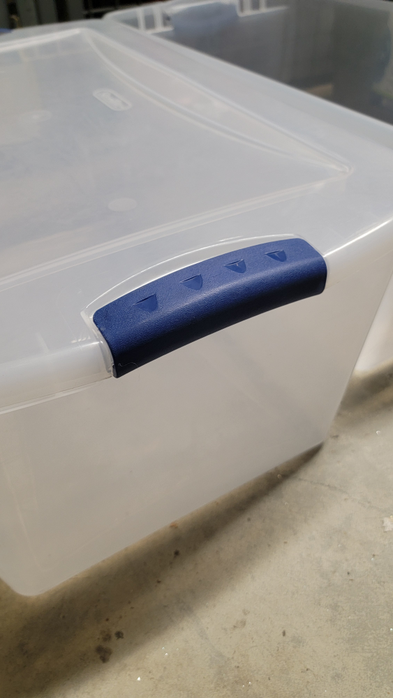 Storage tote bins plastic moving boxes with lids - photo 4