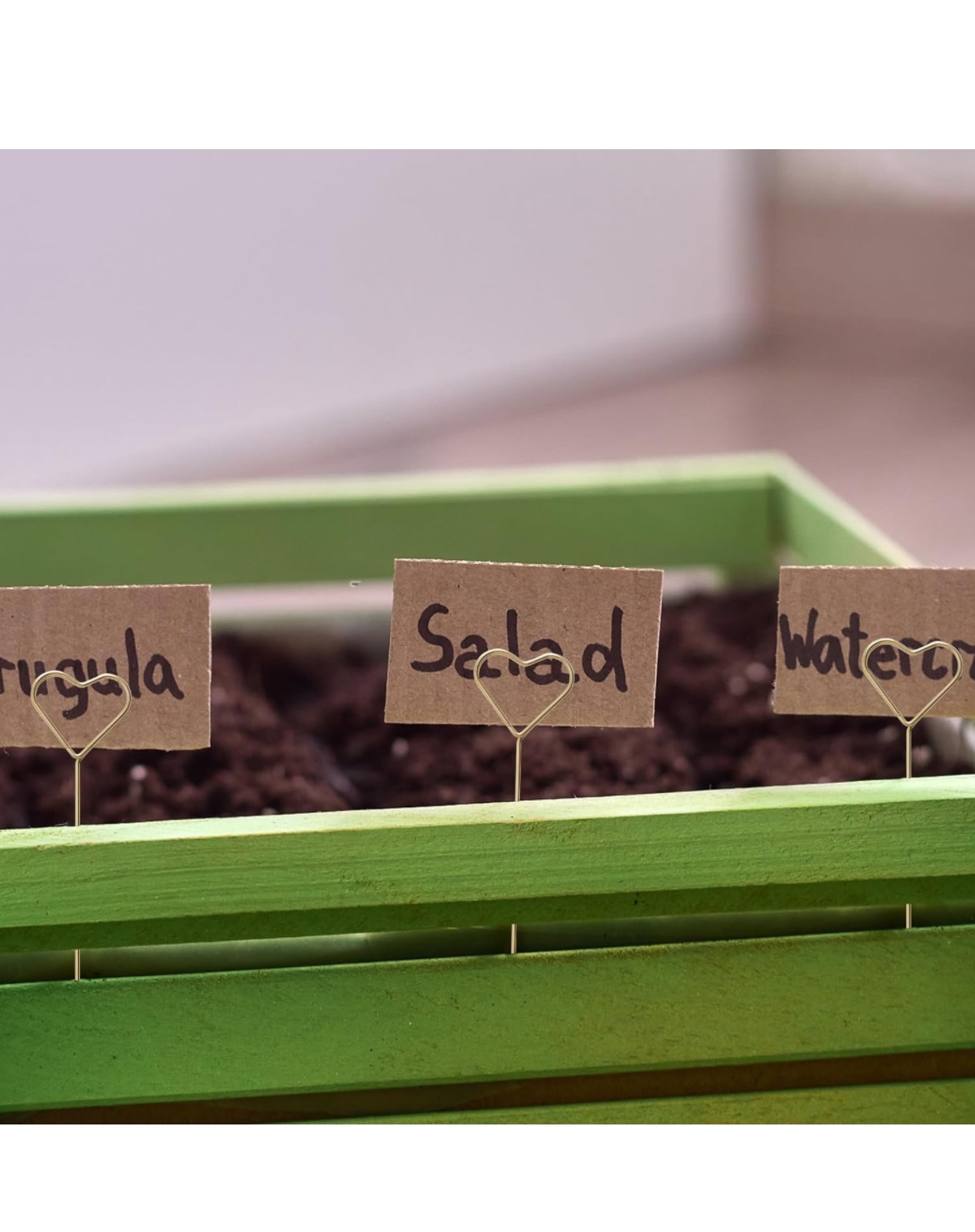 New 30Pcs Heart Floral Place Card Holders, Metal Wire Floral Pic image indicator(5)