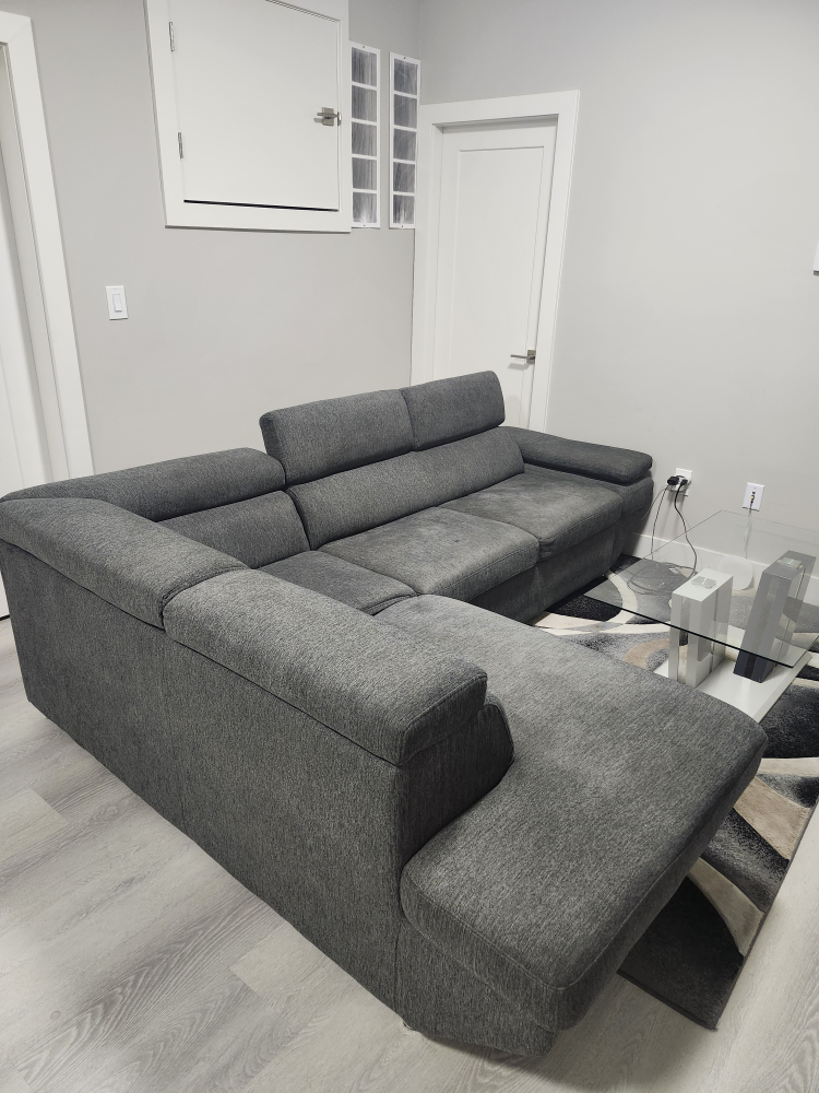 Grey Sectional Sofa with bed - photo 2